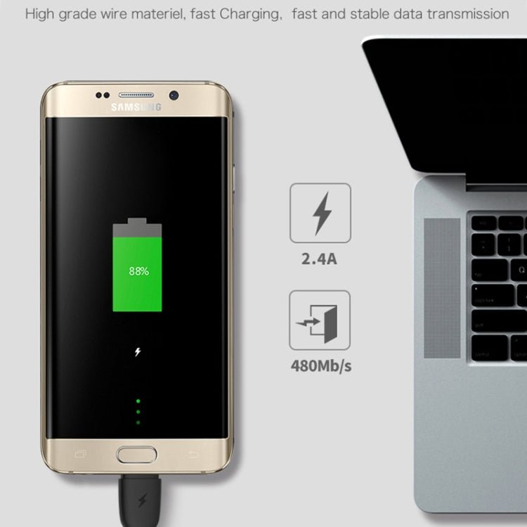 REMAX RC - 138a 2.4A USB to USB - C / Type - C Suji Pro Fast Charging Data Cable, Cable Length: 1m, USB - C / Type - C - ORIWHIZ