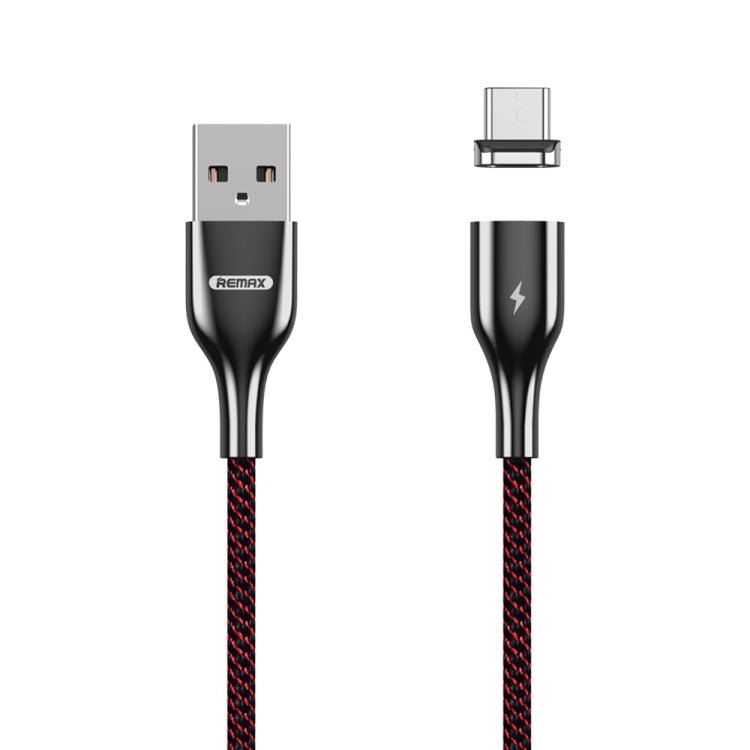 REMAX RC - 158m 3A USB to Micro USB Interface Charging + Transmission Magnetic Attraction Polyester Two - color Braided Data Cable, Cable Length: 1m, Micro USB - ORIWHIZ