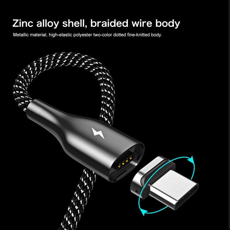 REMAX RC - 158m 3A USB to Micro USB Interface Charging + Transmission Magnetic Attraction Polyester Two - color Braided Data Cable, Cable Length: 1m, Micro USB - ORIWHIZ