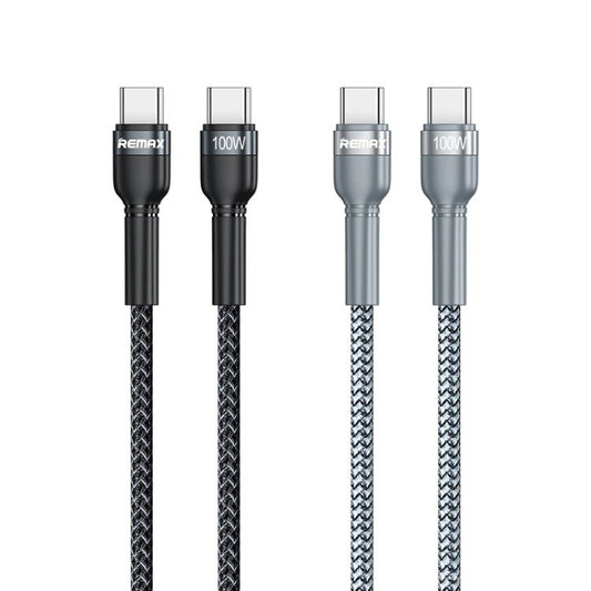 REMAX RC - 172 Jany Series 1m PD100W Type - C to USB - C / Type - C Aluminum Alloy Braid Fast Charging Data Cable, Type - C to USB - C / Type - C - ORIWHIZ