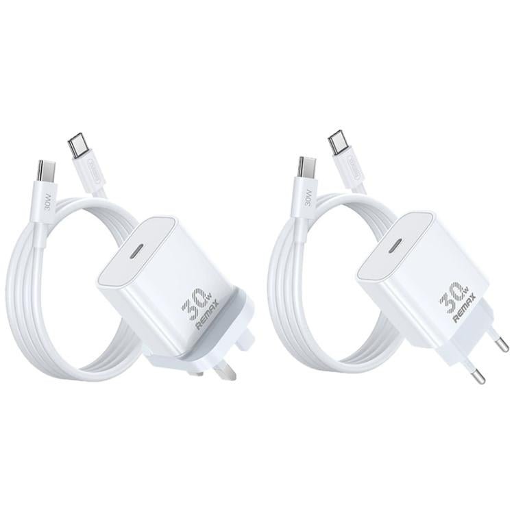 REMAX RP - U71 30W Type - C All - compatible GaN Charger with Data Cable, EU Plug, UK Plug - ORIWHIZ
