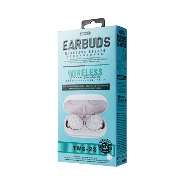 REMAX TWS - 2S Bluetooth 5.0 Stereo True Wireless Bluetooth Earphone with Charging Box - ORIWHIZ