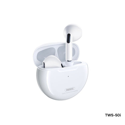Remax TWS - 50i Bluetooth 5.1 True Wirelss Stereo Music Bluetooth Earphone, White - ORIWHIZ