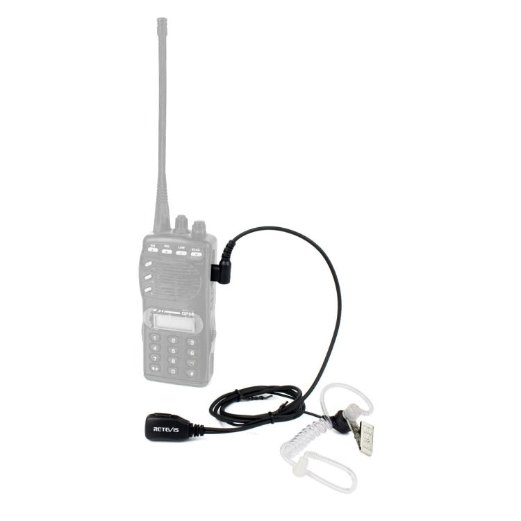 RETEVIS C9025 M 2 Pin PTT Air guide Noise Reduction Covert Acoustic Tube Earphone Microphone, C9025 - ORIWHIZConsumer ElectronicsRETEVISWalkie Talkie