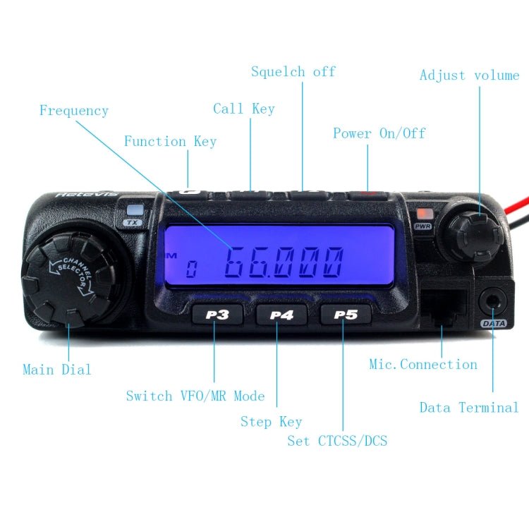 RETEVIS RT - 9000D 66 - 88MHz 200CHS 8 Group Scrambler Car Walkie Talkie, 66 - 88MHz - ORIWHIZCar Walkie TalkieConsumer ElectronicsRETEVIS