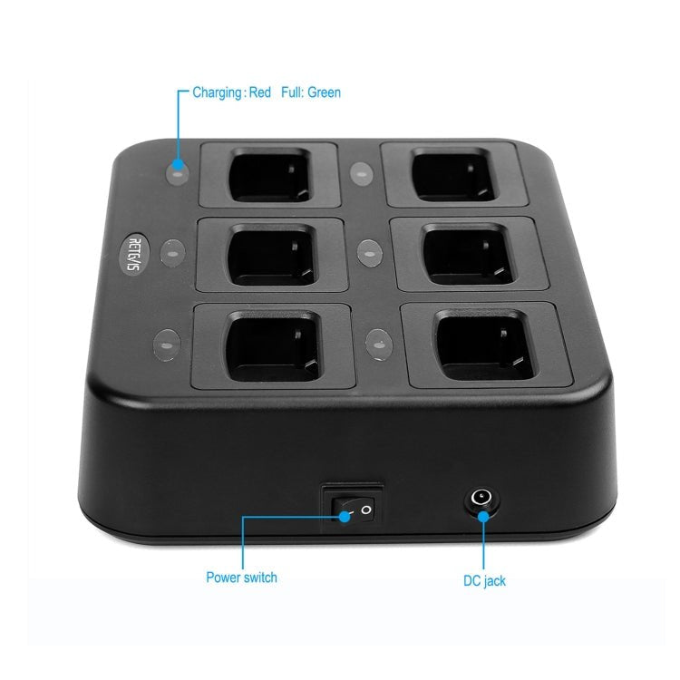 RETEVIS RTC777 Six - Way Walkie Talkie Charger for Retevis H777,, RTC777 AU Plug, RTC777 US Plug, RTC777 EU Plug, RTC777 UK Plug - ORIWHIZConsumer ElectronicsRETEVISWalkie Talkie