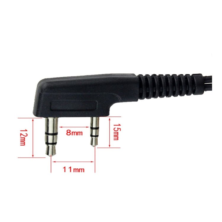 RETEVIS TK 2 Pin Long Clip Air Guide Covert Acoustic Tube Earpiece Speaker Microphone for H - 777 / RT - 5R / RT - 5RV / RT - B6, TK Long Clip - ORIWHIZConsumer ElectronicsRETEVISWalkie Talkie