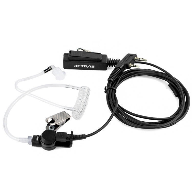 RETEVIS TK 2 Pin Long Clip Air Guide Covert Acoustic Tube Earpiece Speaker Microphone for H - 777 / RT - 5R / RT - 5RV / RT - B6, TK Long Clip - ORIWHIZConsumer ElectronicsRETEVISWalkie Talkie