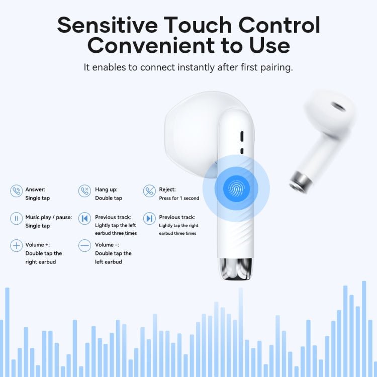 ROCK EB300 Bluetooth 5.1 TWS Stereo Wireless Bluetooth Earphone - ORIWHIZ