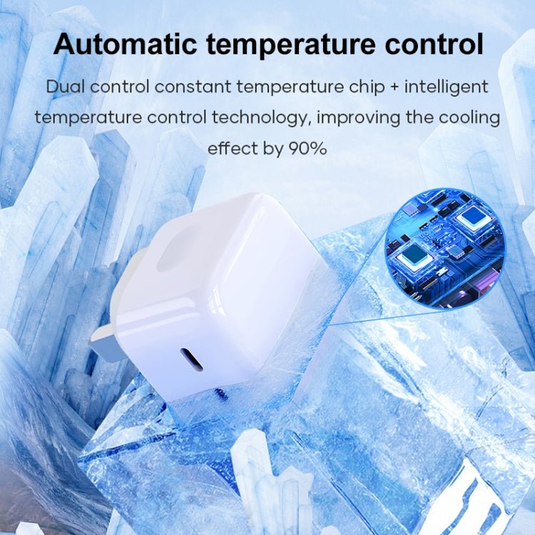 ROCK T58 35W Dual USB - C / Type - C Ports PD Charger, UK Plug, UK Plug - ORIWHIZ