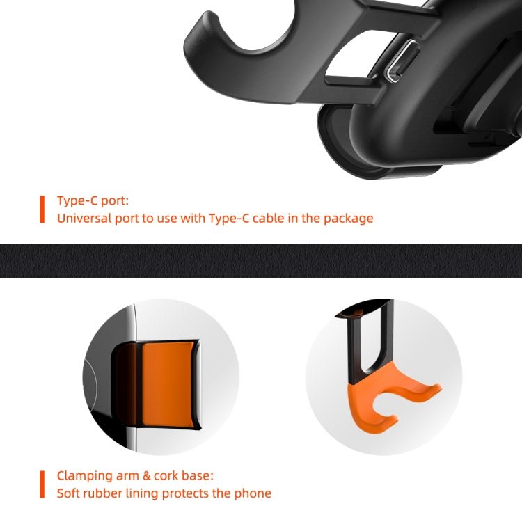 ROCK W31 Car Gravity Wireless Charging Air Outlet Bracket, W31 - ORIWHIZ