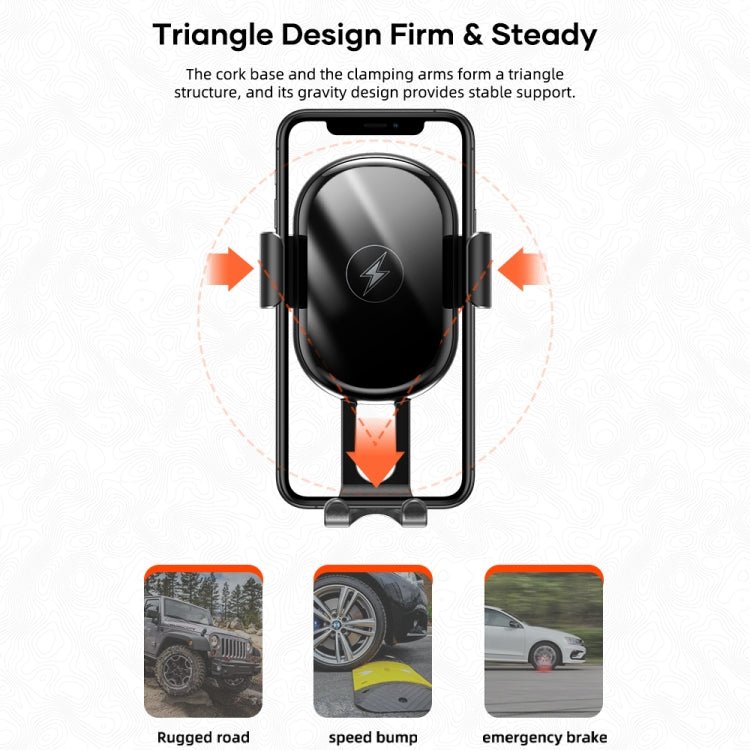 ROCK W31 Car Gravity Wireless Charging Air Outlet Bracket, W31 - ORIWHIZ