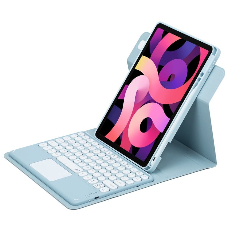 Round Button 360 Degree Rotatable Bluetooth Keyboard Leather Case with Touchpad, For iPad 10th Gen 10.9 2022, For iPad Air 2022 / iPad Pro 11 2021, For iPad 10.2 2021 / Air 2019 - ORIWHIZApple AccessoriesiPad KeyboardiPad Keyboard Universal
