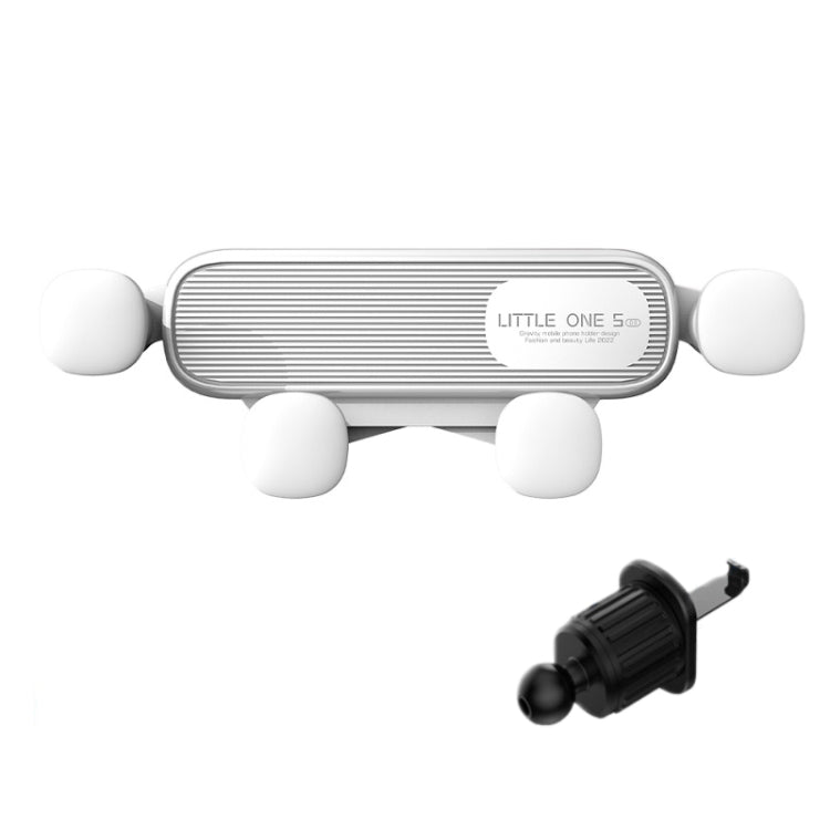 S03 Vehicle Air Outlet Gravity Navigation Mobile Phone Holder, Black Eagle Mouth, White Eagle Mouth, Black Spiral Clip, White Spiral Clip - ORIWHIZ