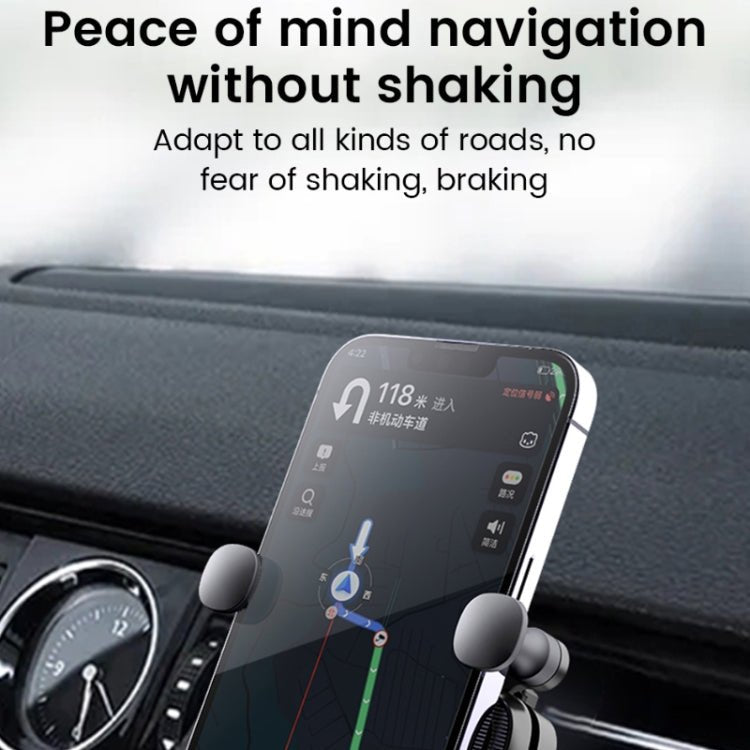 S03 Vehicle Air Outlet Gravity Navigation Mobile Phone Holder, Black Eagle Mouth, White Eagle Mouth, Black Spiral Clip, White Spiral Clip - ORIWHIZ