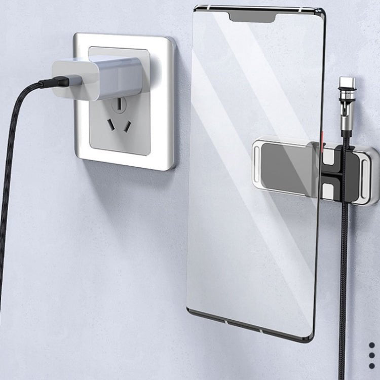 S15 Magnetic Aluminum Alloy Bracket Data Cable Storage Sticker Car Phone Holder - ORIWHIZ