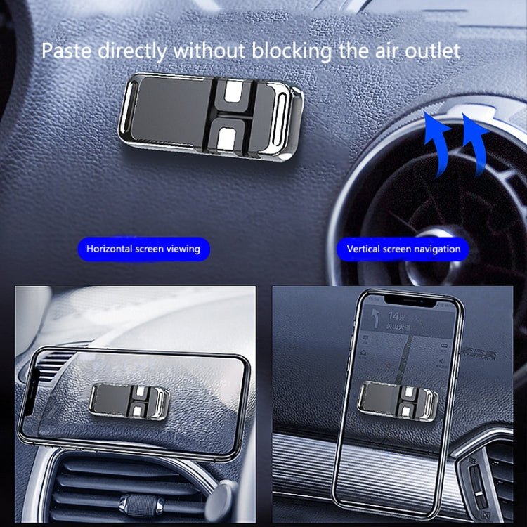 S15 Magnetic Aluminum Alloy Bracket Data Cable Storage Sticker Car Phone Holder - ORIWHIZ