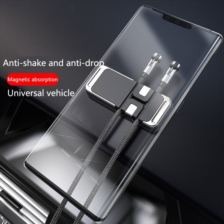 S15 Magnetic Aluminum Alloy Bracket Data Cable Storage Sticker Car Phone Holder - ORIWHIZ