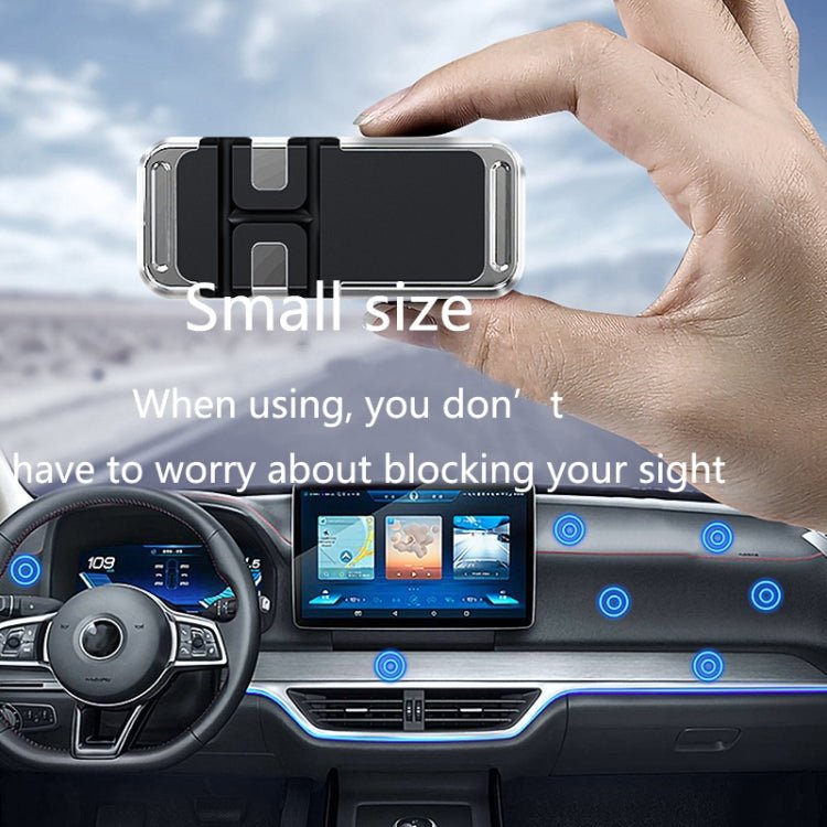 S15 Magnetic Aluminum Alloy Bracket Data Cable Storage Sticker Car Phone Holder - ORIWHIZ