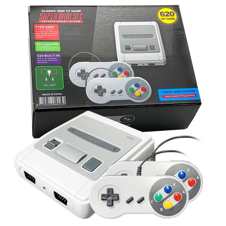 SFC620 Mini 8 - Bit TV Game Console Built - In 620 Games, Supports AV Output, SFC620(US Plug), SFC620(EU Plug), SFC620(UK Plug) - ORIWHIZPocket ConsolePocket Console & AccessoriesToys & Hobbies