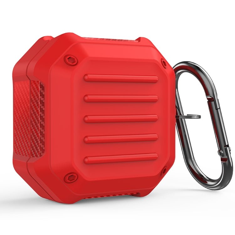 Shockproof Carbon Fiber Luggage Earphone Protective Case with Hook, For Samsung Galaxy Buds Live / Buds 2 / Buds Pro / Buds 2 Pro - ORIWHIZ