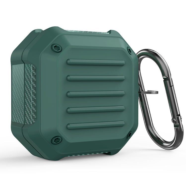 Shockproof Carbon Fiber Luggage Earphone Protective Case with Hook, For Samsung Galaxy Buds Live / Buds 2 / Buds Pro / Buds 2 Pro - ORIWHIZ