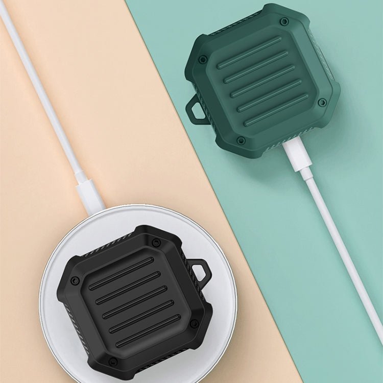 Shockproof Carbon Fiber Luggage Earphone Protective Case with Hook, For Samsung Galaxy Buds Live / Buds 2 / Buds Pro / Buds 2 Pro - ORIWHIZ