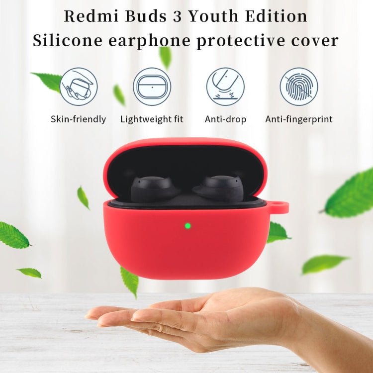 Silicone Earphone Protective Case with Hook, For Xiaomi Redmi Buds 3 Lite - ORIWHIZ