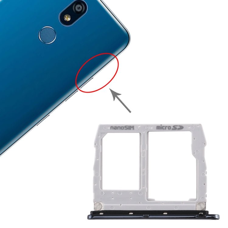SIM Card Tray + Micro SD Card Tray for LG K40 / K12 Plus / X4 (2019) / X420EM / X420BMW / X420HM / X420 / X420N, For LG K40 / K12 Plus - ORIWHIZ