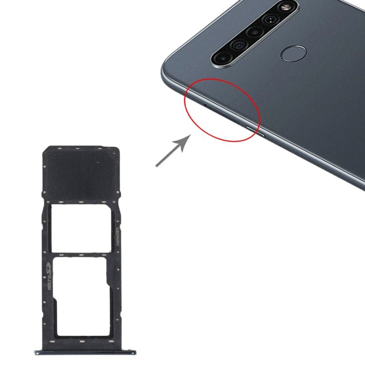 SIM Card Tray + Micro SD Card Tray for LG K61 LMQ630EAW, LM - Q630, For LG K61 - ORIWHIZ