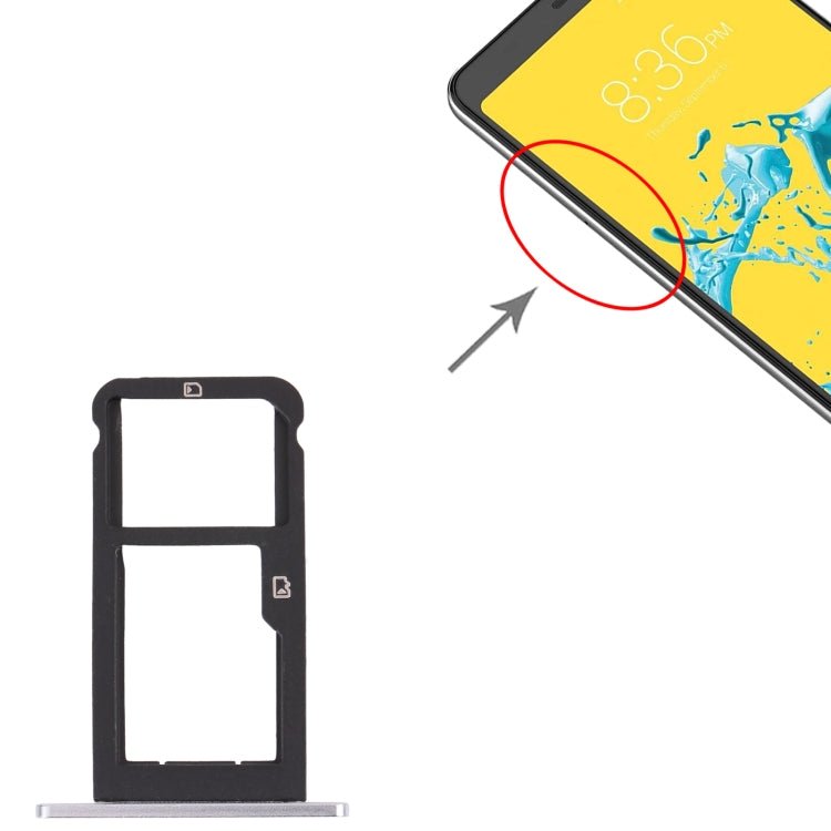 SIM Card Tray + Micro SD Card Tray for ZTE Blade Z Max Z982, For ZTE Blade Z Max - ORIWHIZ