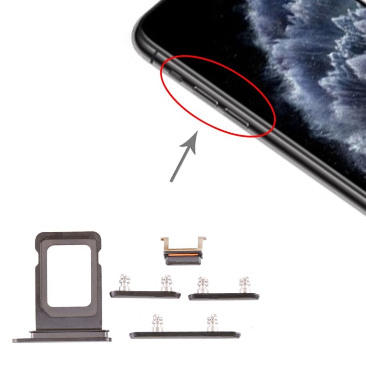 SIM Card Tray + Side Key for iPhone 11 Pro / 11 Pro Max, For iPhone 11 Pro(Single card) - ORIWHIZ