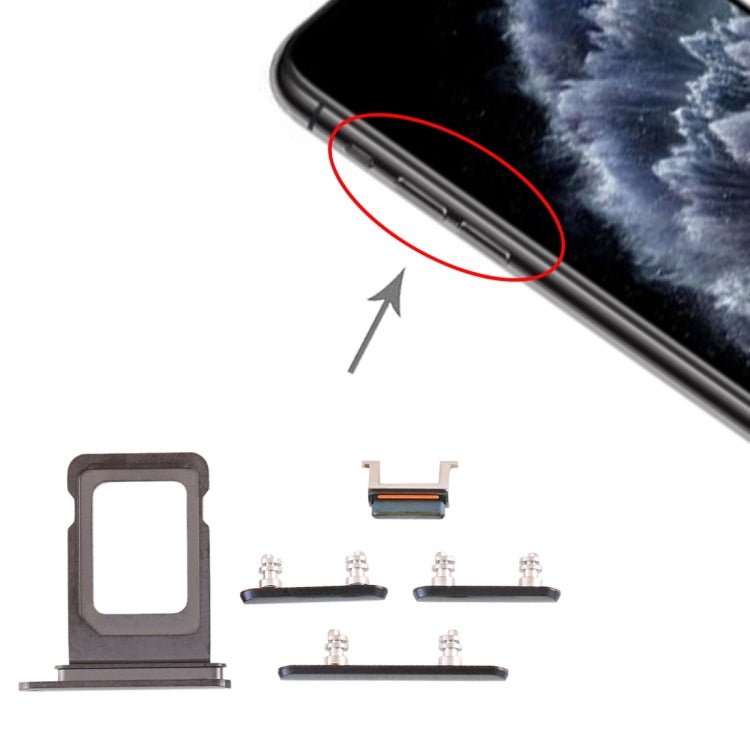 SIM Card Tray + Side Key for iPhone 11 Pro / 11 Pro Max, For iPhone 11 Pro(Single card) - ORIWHIZ