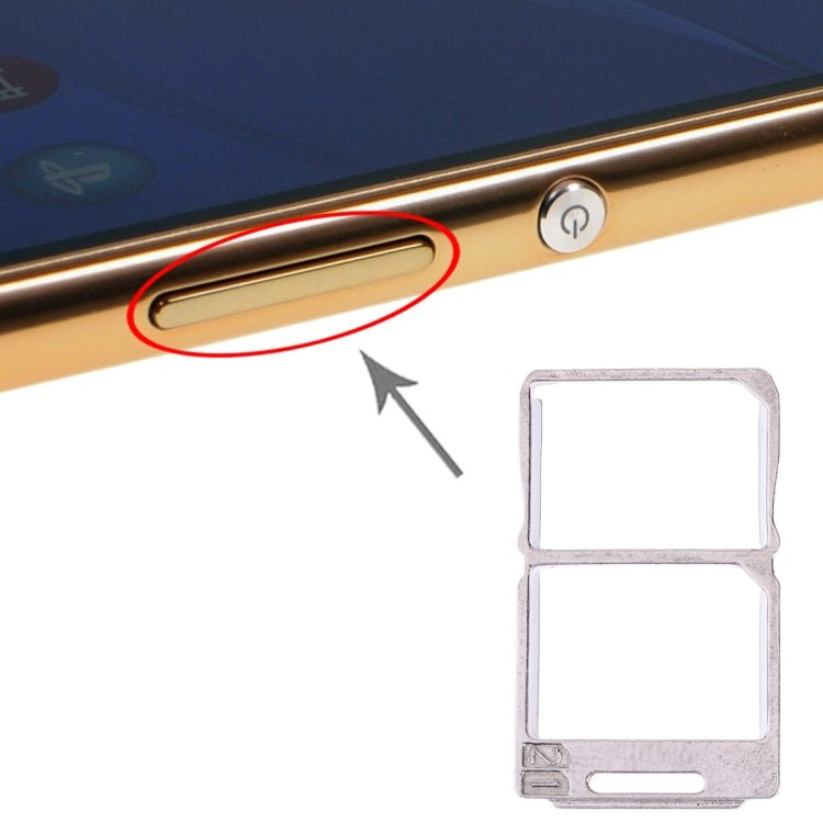 SIM Card Tray + SIM Card Tray for Sony Xperia M5, For Sony Xperia M5 Double - ORIWHIZ