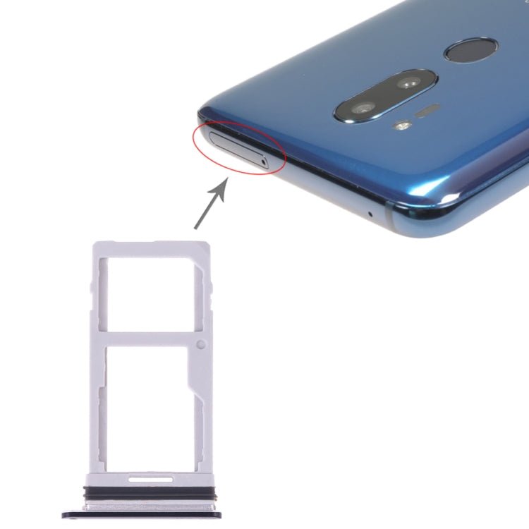 SIM Card Tray + SIM Card Tray / Micro SD Card Tray for LG G7 ThinQ G710 G710EM G710PM G710VMP G710ULM, For LG G7 ThinQ, For LG G7 ThinQ G710 - ORIWHIZ