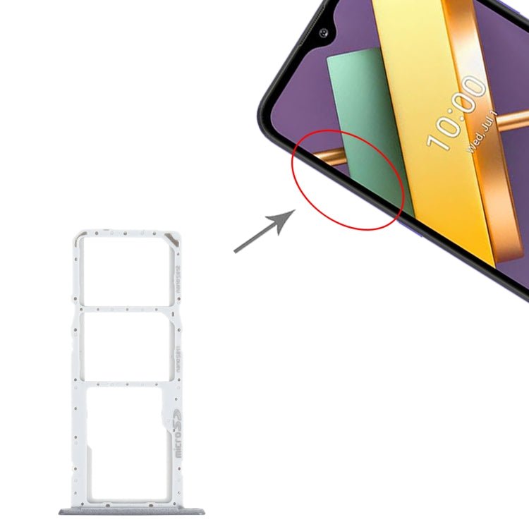 SIM Card Tray + SIM Card Tray + Micro SD Card Tray for LG K22 LMK200Z LMK200E LMK200B LM - K200, For LG K22 (Double SIM) - ORIWHIZ