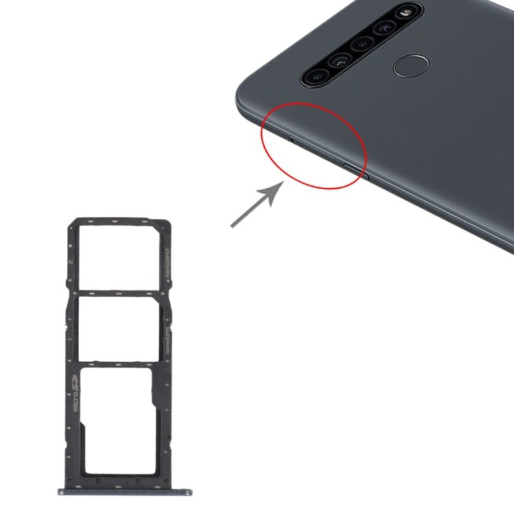 SIM Card Tray + SIM Card Tray + Micro SD Card Tray for LG K41S LMK410EMW LM - K410EMW LM - K410, For LG K41S (Double SIM) - ORIWHIZ