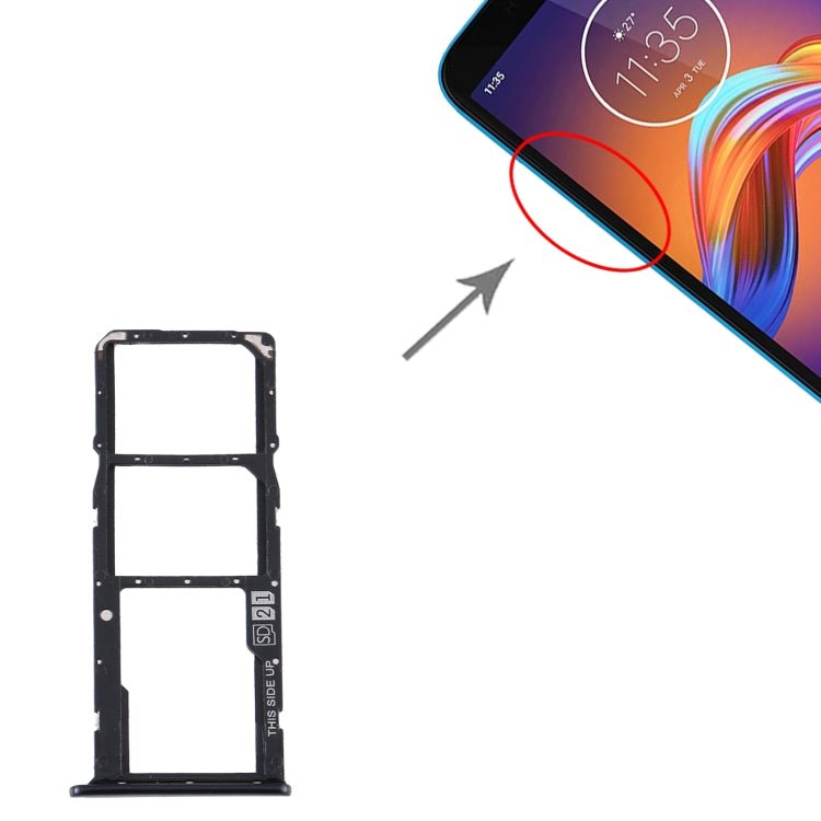 SIM Card Tray + SIM Card Tray + Micro SD Card Tray for Motorola Moto E6 Play/XT2029/XT2029 - 1, For Motorola Moto E6 Play - ORIWHIZ