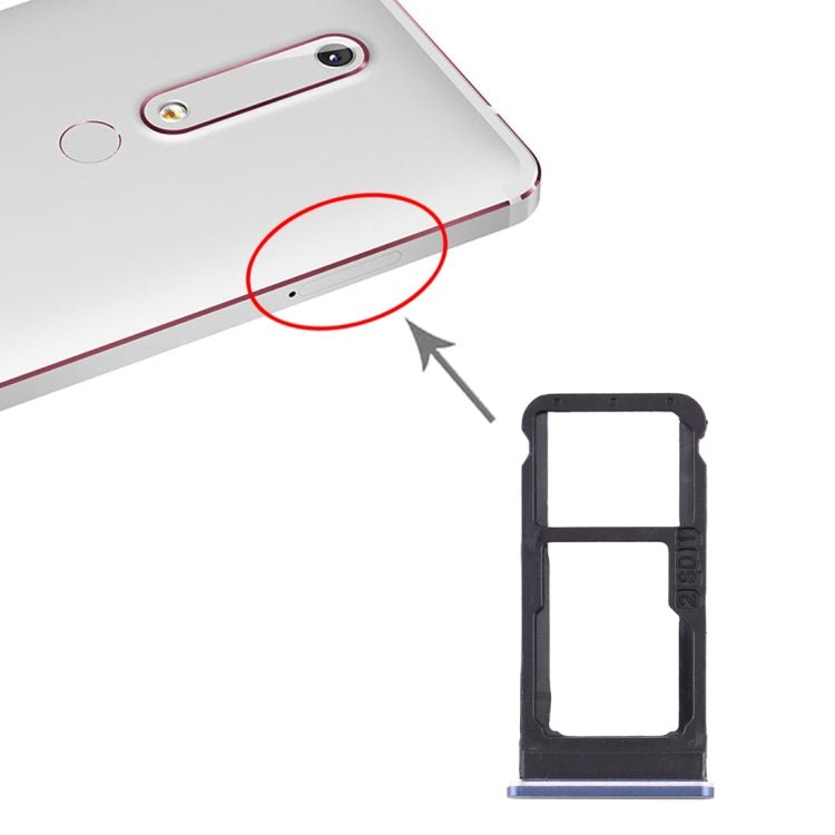 SIM Card Tray + SIM Card Tray / Micro SD Card Tray for Nokia 6.1 / 6 (2018) / TA - 1043 TA - 1045 TA - 1050 TA - 1054 TA - 1068, For Nokia 6.1 - ORIWHIZ