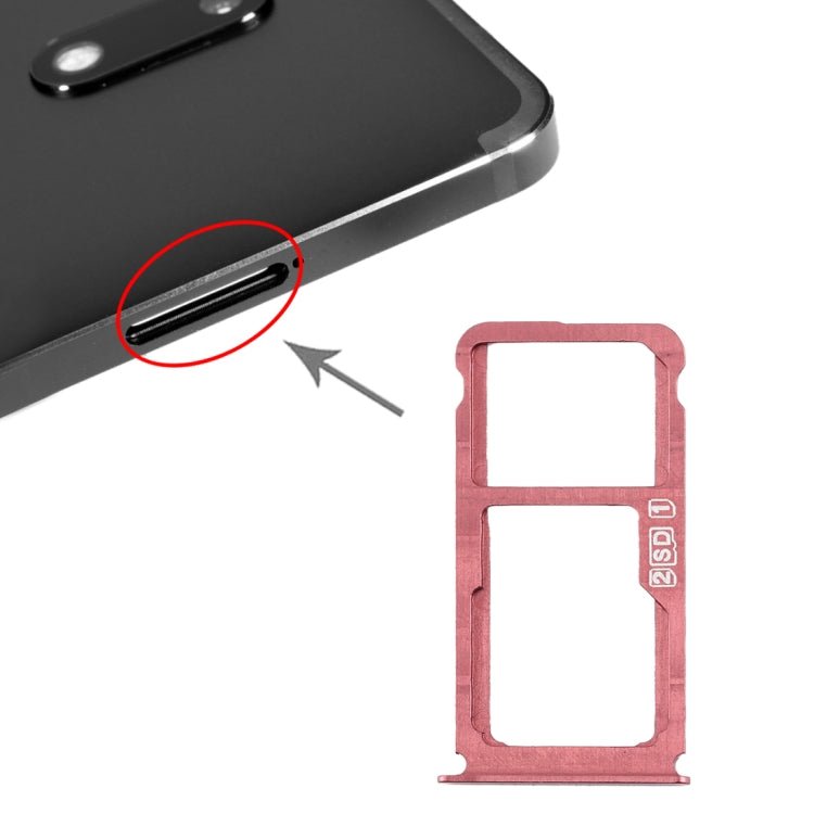 SIM Card Tray + SIM Card Tray / Micro SD Card Tray for Nokia 7 Plus TA - 1062, For Nokia 7 Plus - ORIWHIZ
