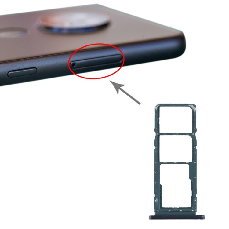 SIM Card Tray + SIM Card Tray + Micro SD Card Tray for Nokia 7.2 / 6.2 TA - 1196 TA - 1198 TA - 1200 TA - 1187 TA - 1201, For Nokia 7.2 / 6.2, For Nokia 7.2 / 6.2(Green) - ORIWHIZ