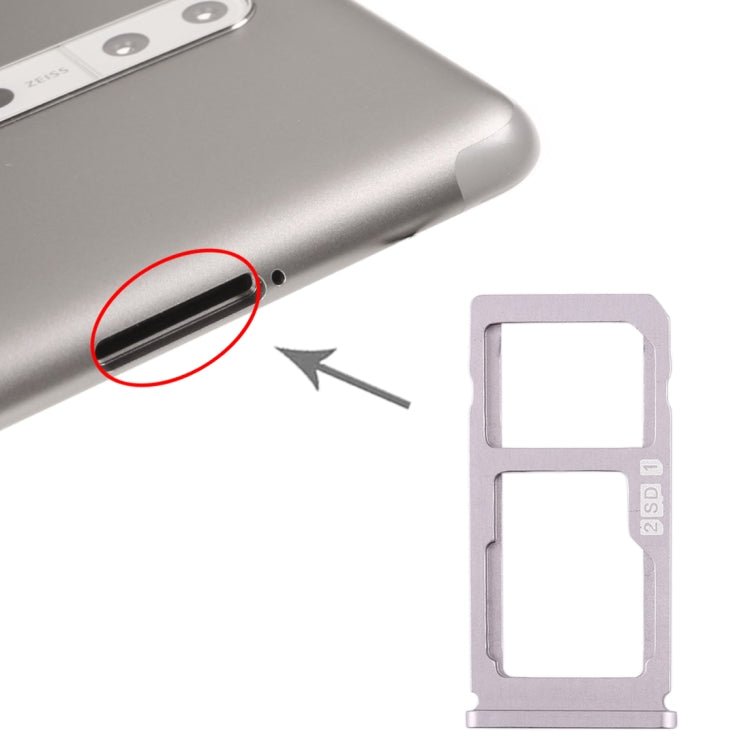 SIM Card Tray + SIM Card Tray / Micro SD Card Tray for Nokia 8 / N8 TA - 1012 TA - 1004 TA - 1052, For Nokia 8 - ORIWHIZ