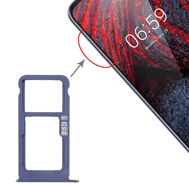 SIM Card Tray + SIM Card Tray / Micro SD Card Tray for Nokia X6 (2018) / TA - 1099 / 6.1 Plus, For Nokia X6 (2018) - ORIWHIZ