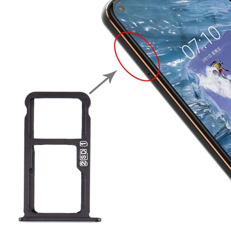 SIM Card Tray + SIM Card Tray / Micro SD Card Tray for Nokia X7 / 8.1 / 7.1 Plus / TA - 1131, For Nokia X7 - ORIWHIZ