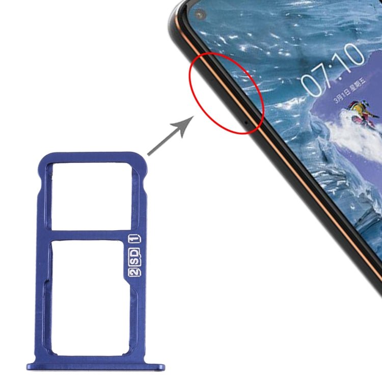 SIM Card Tray + SIM Card Tray / Micro SD Card Tray for Nokia X7 / 8.1 / 7.1 Plus / TA - 1131, For Nokia X7 - ORIWHIZ