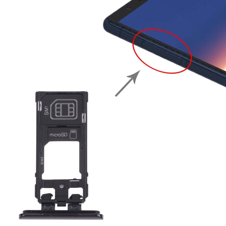 SIM Card Tray + SIM Card Tray / Micro SD Card Tray for Sony Xperia 5, For Sony Xperia 5 (Dual Card) - ORIWHIZ