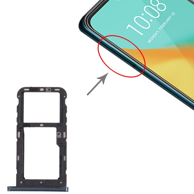 SIM Card Tray + SIM Card Tray / Micro SD Card Tray for ZTE Blade V10 Vita, For ZTE Blade V10 Vita, For ZTE Blade V10 Vita(Dark Green) - ORIWHIZ