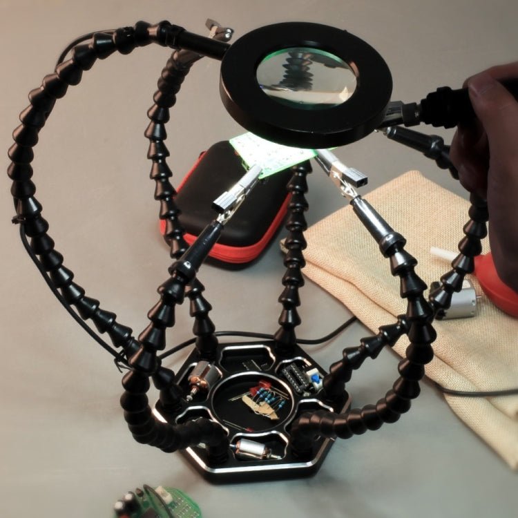 Six - Jaw Aluminum Alloy Soldering Station Repair Workbench, N - SS6LM - BK9 - ORIWHIZ