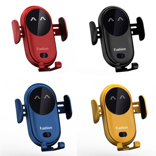 Smart Infrared Sensor Car Wireless Charger Car Holder Mobile Phone Wireless Charger, Black, Red, Yellow, Blue, Black (With Suction Cup Bracket), Red (With Suction Cup Bracket), Yellow (With Suction Cup Bracket), Blue (With Suction Cup Bracket) - ORIWHIZ