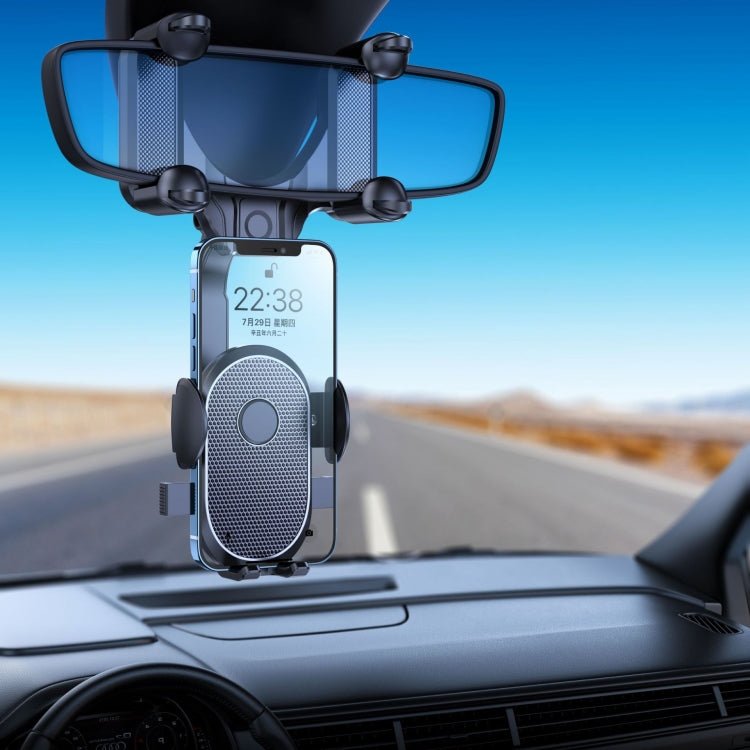 Snap - on Rearview Mirror Car Phone Holder, Mirror Car Phone Holder - ORIWHIZ